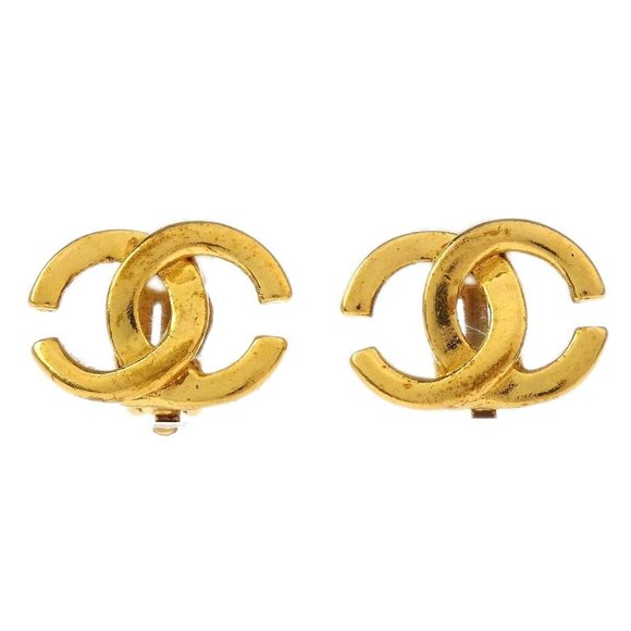 Chanel Gold CC Earrings Clip-On 01P - Picture 1 of 4